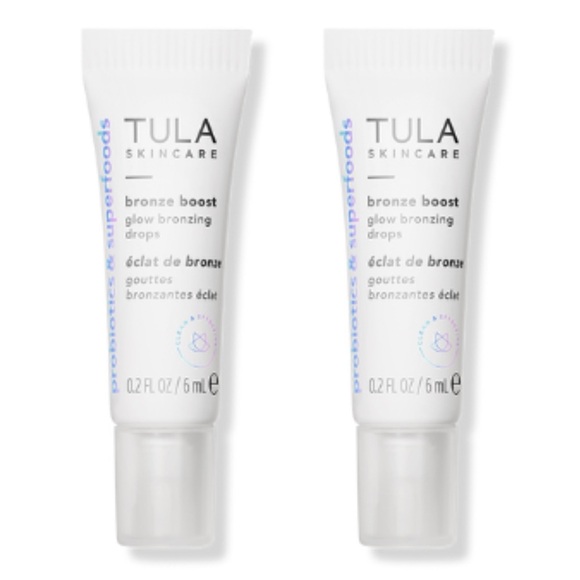 $12❤️‍🔥 LAST 1! Tula Bronze Boost Glow Bronzing Drops 2PK ☀️ NEW - Picture 1 of 11